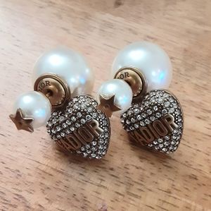 Dior Pearl Earrings cute!! 💞